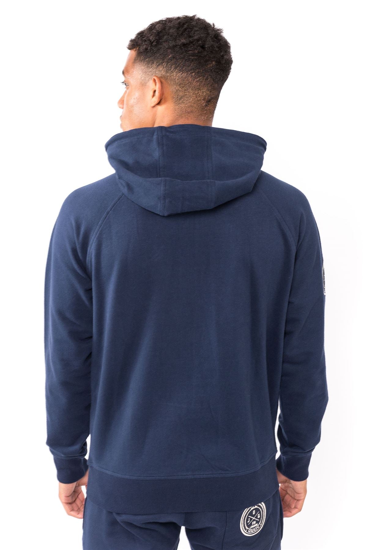 Jog On London Navy Lightweight Zipped Hoodie