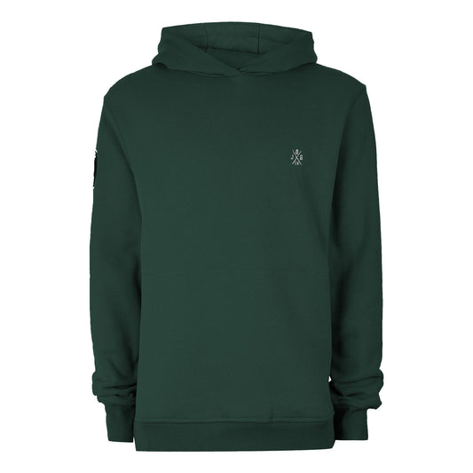 Dark Green Side Zipped Hoodie