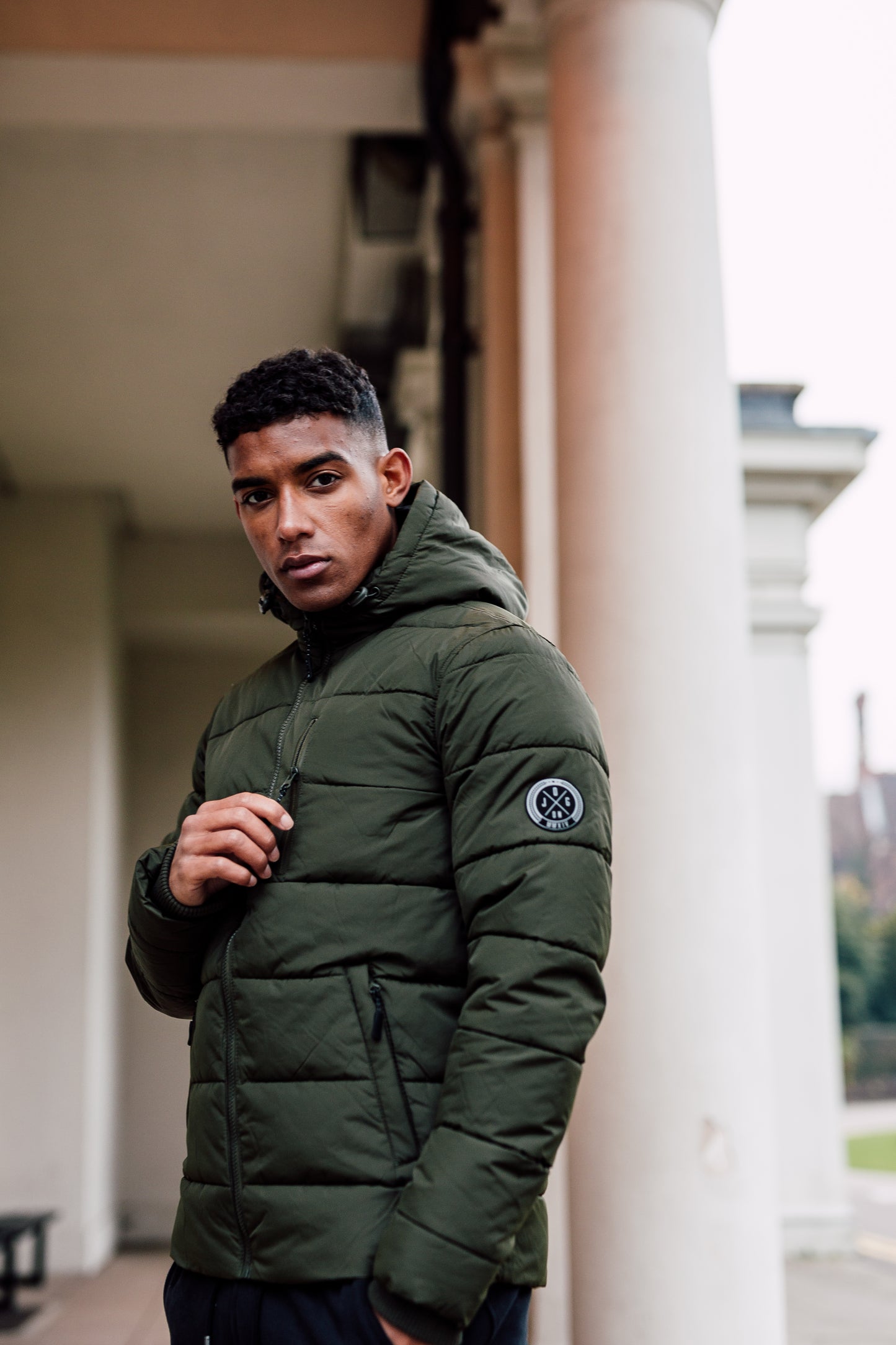 Winter Padded Hooded Jacket - Khaki