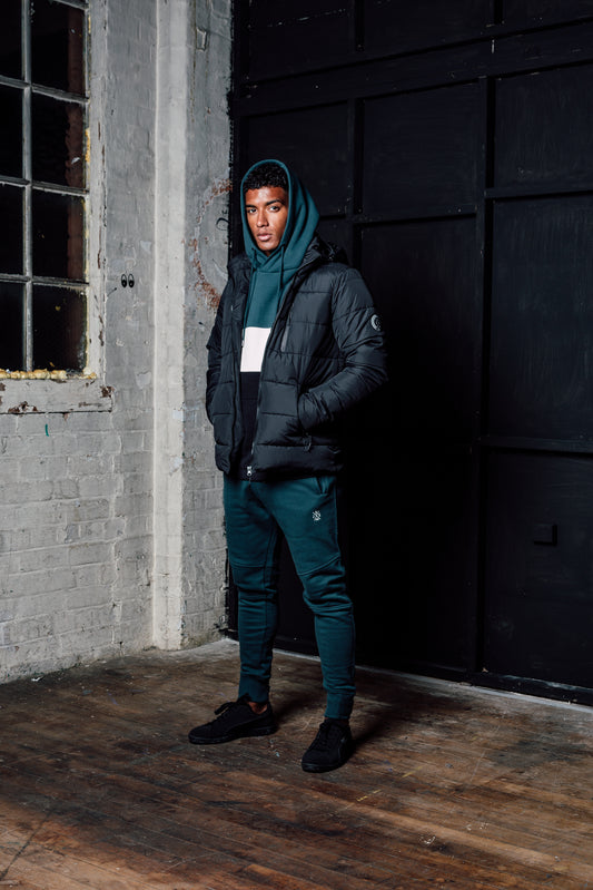 Winter Padded Hooded Jacket - Black