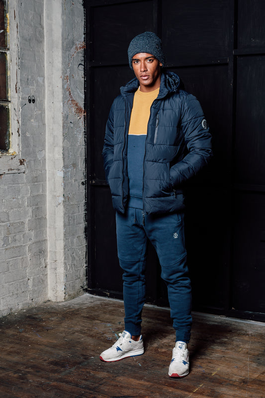 Winter Padded Hooded Jacket - Navy