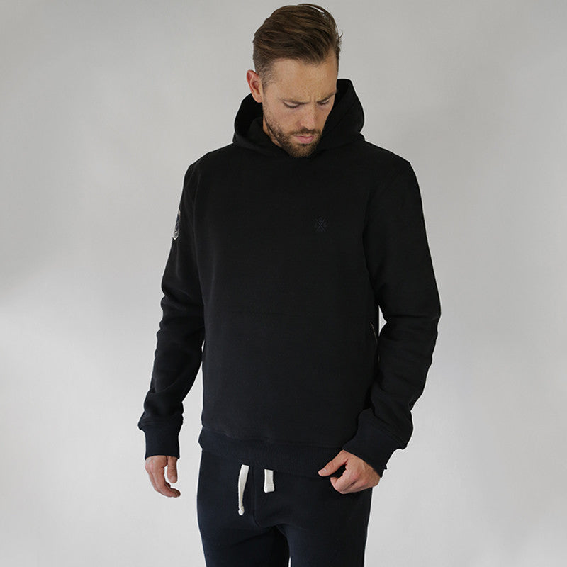 Black Side Zipped Hoodie