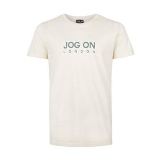 Natural Cream Text T-Shirt
