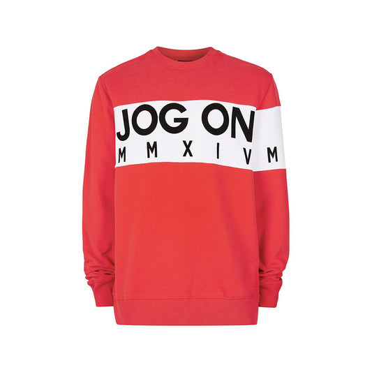 Retro Red Panelled Sweatshirt