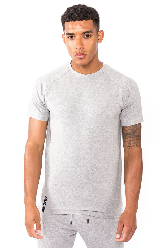 Jog On London Lightweight Muscle Fit Short Sleeve Grey T-shirt
