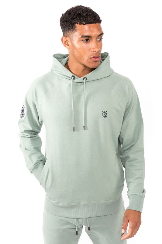 Jog On London Pullover Lightweight Long-sleeved Sage Green Hoodie