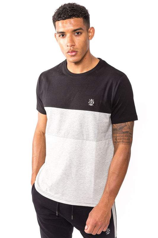 Jog On London Premium Lightweight Casual Panel Black/Charcoal/Grey T-shirt