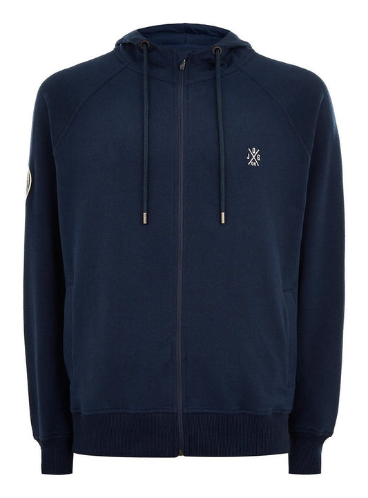 Jog On London Navy Lightweight Zipped Hoodie