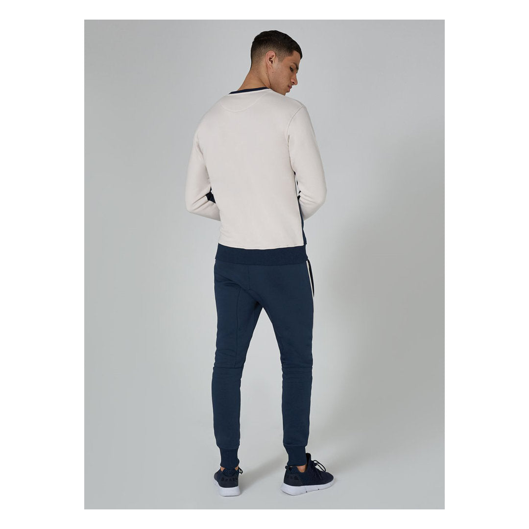 Premium Navy And Cream Sweatshirt And Joggers Co-Ordinated Set