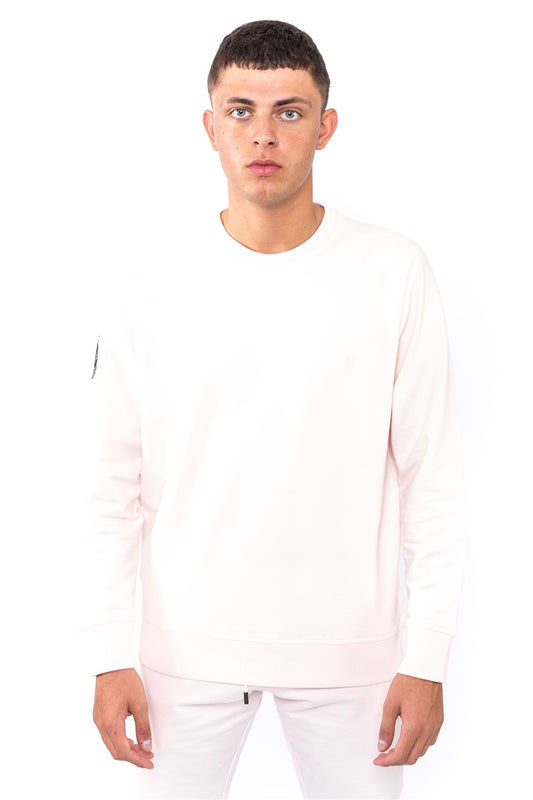 Jog On London: Premium Lightweight Long-sleeved Dusty Pink Raglan Sweatshirt